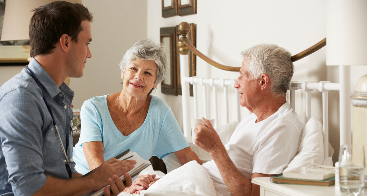 doctor talking to patients